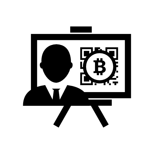 Bitcoin presentation with reporter
