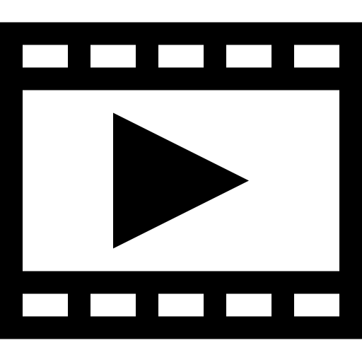 Film strip with play triangle