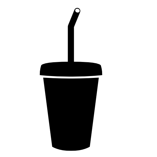 Cinema drink with straw
