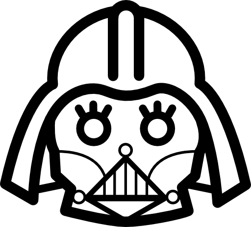 Darth Vader frontal head outline
