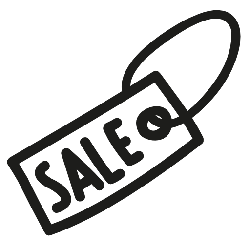 Sale tag hand drawn symbol