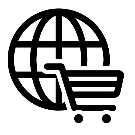 Circular grid with shopping cart