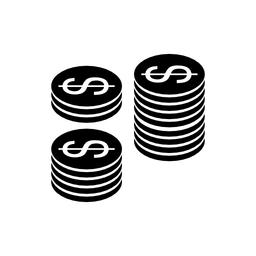 Money coins stacks