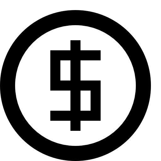Dollar coin symbol