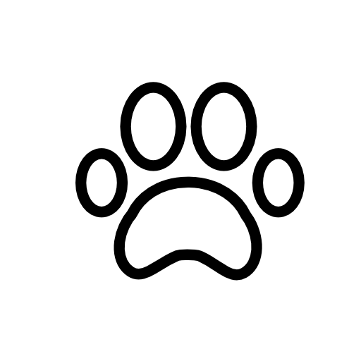 Paw print outline
