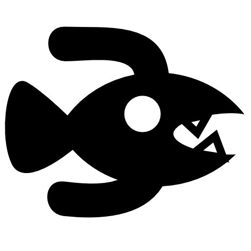 Monster fish silhouette