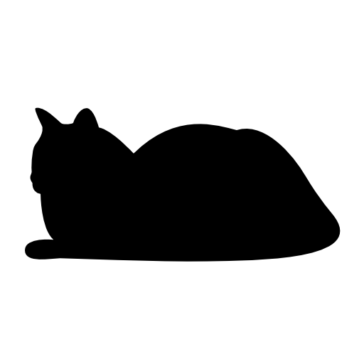 Resting cat silhouette