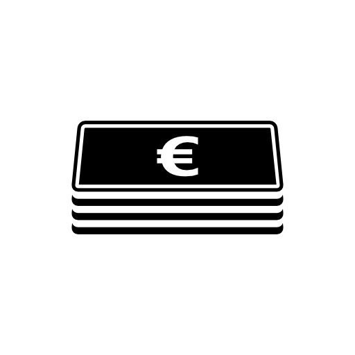Euro banknotes stack