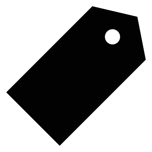 Tag black shape, IOS 7 interface symbol