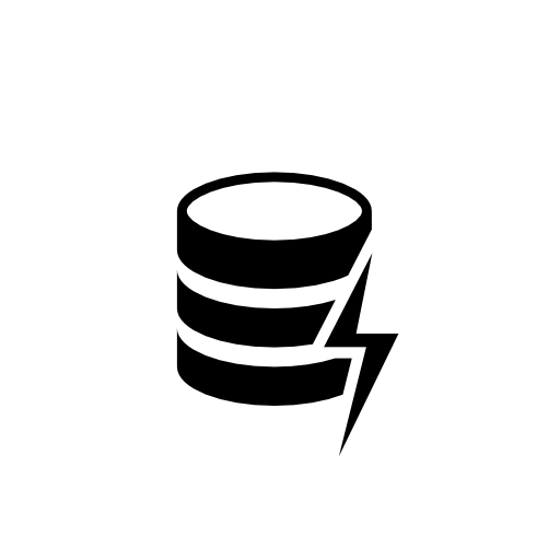 Coin stack with lightning symbol