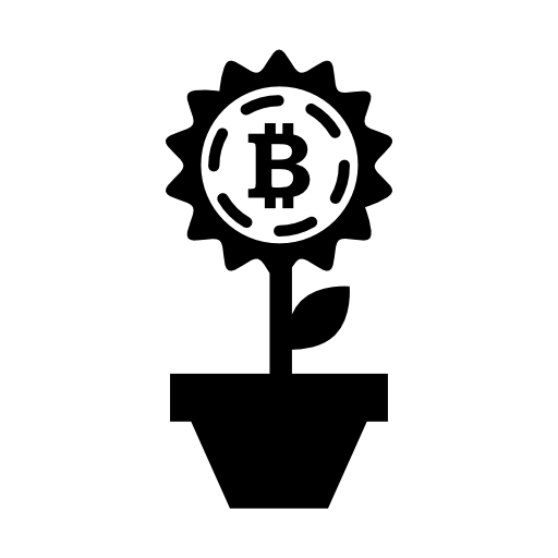 Bitcoin flower in a pot