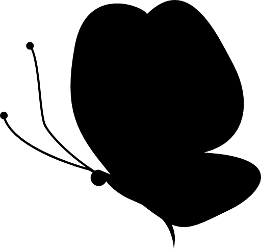 Butterfly silhouette facing to left