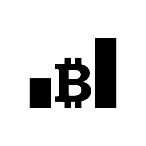 Bitcoin bars ascendant graphic of increasing money