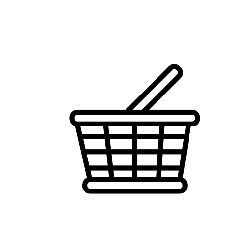 Shopping basket in a circle