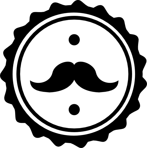 Mustache hair salon symbol