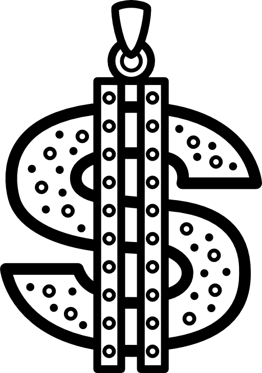 Bling dollar symbol