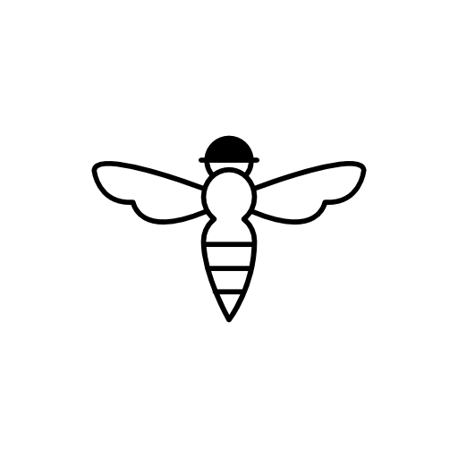 Bee with sting outline
