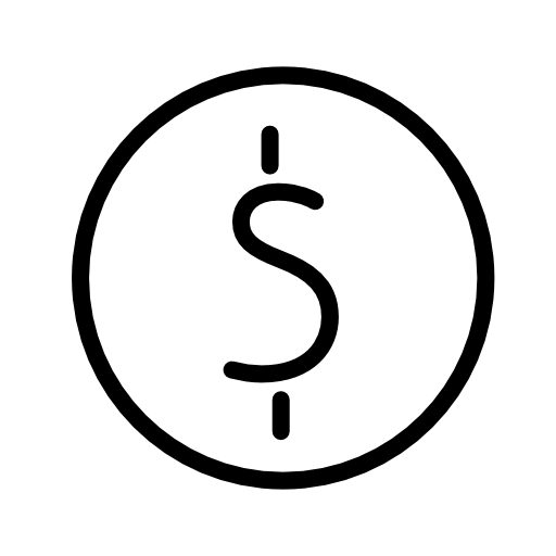 Currency doodle outline