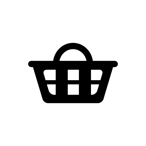 Shopping basket interface commercial symbol