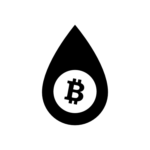 Droplet with bitcoin symbol