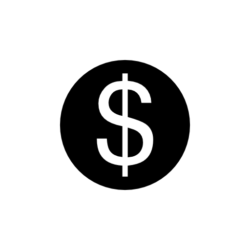 Dollar coin silhouette