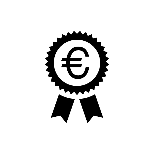 Euro symbol in a pennant