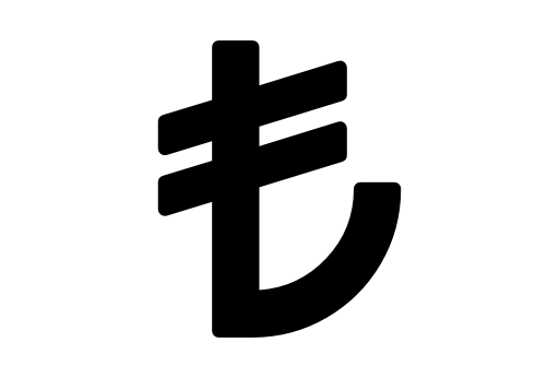 Turkish lire symbol