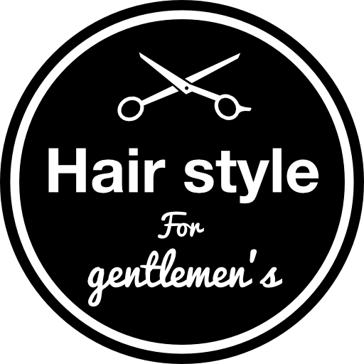 Commercial hair salon symbol of circular shape