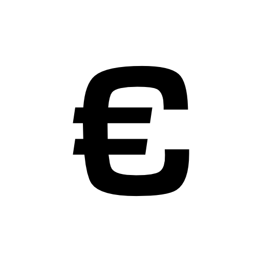 Euro symbol outline