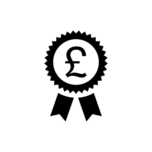 Pounds symbol on a pennant