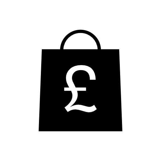 Pound symbol on a shopping bag