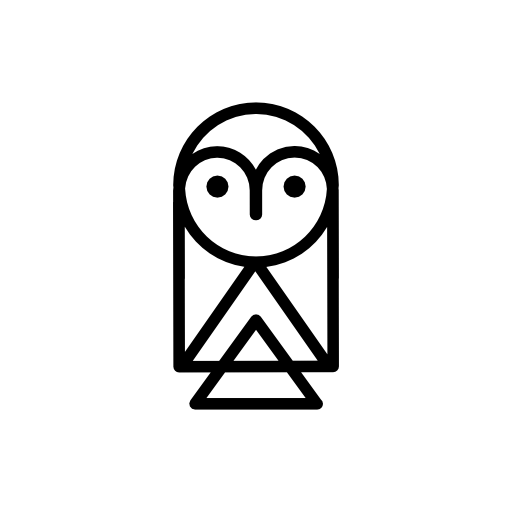 Owl cartoon outline