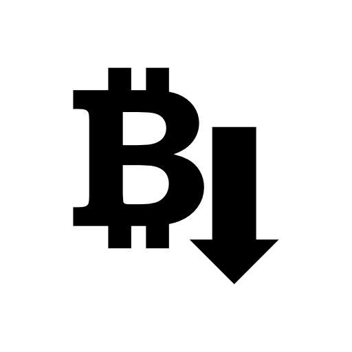 Bitcoin down arrow