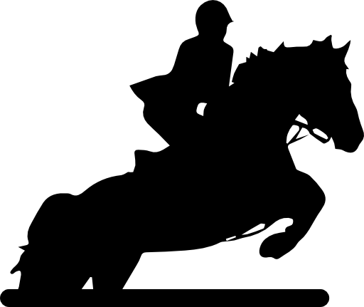 Race horse with jockey