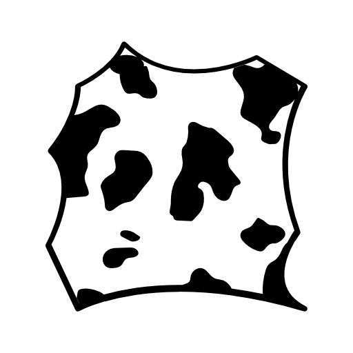Cow stained skin