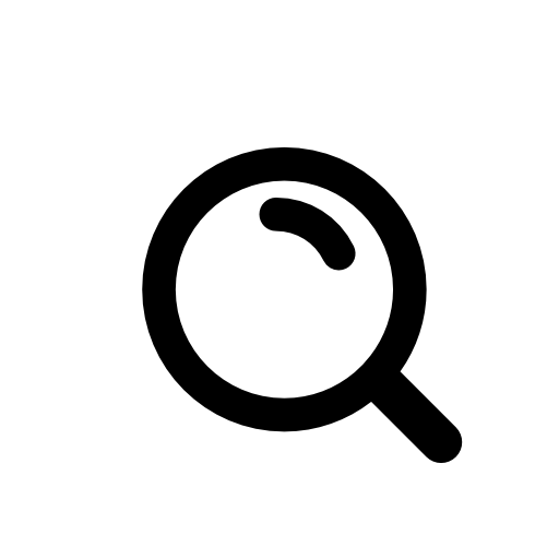 Dark magnifying glass outline