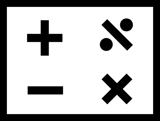 Mathematics symbols board