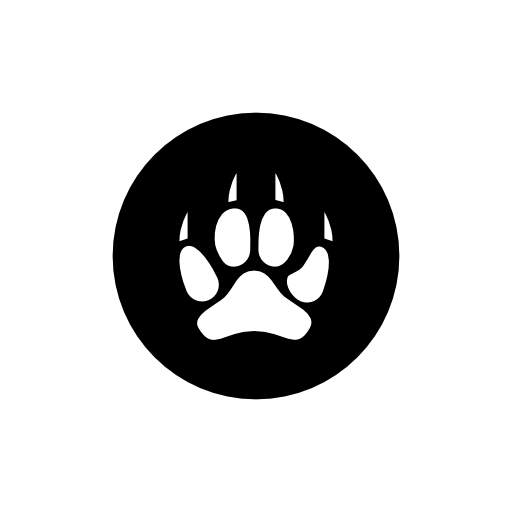 Feline footprint in a circle