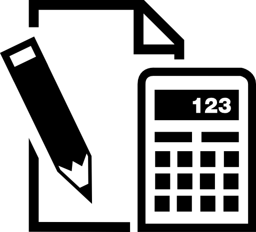Paper pencil and calculator