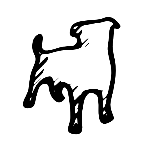 Pet sketched social symbol outline