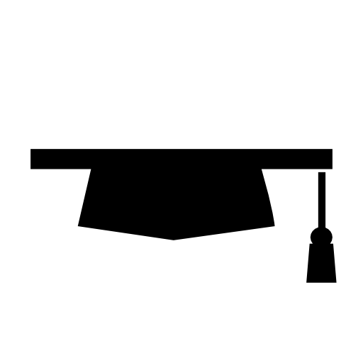 Graduation hat silhouette variant