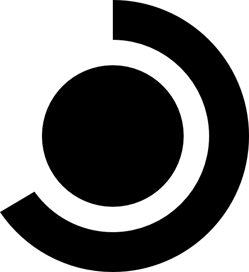 Circular simple graphic symbol