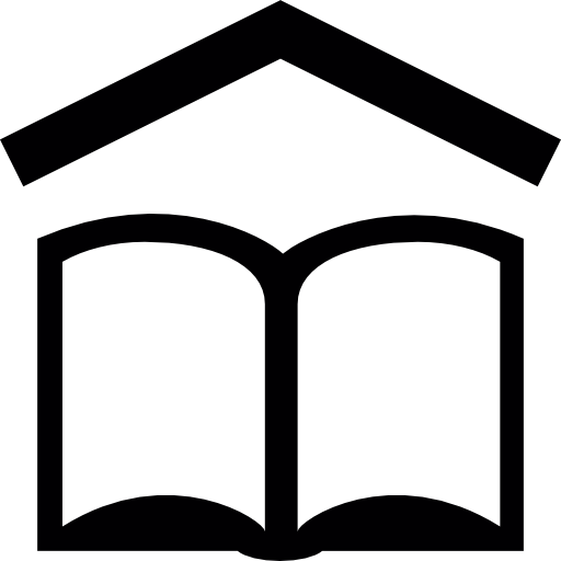 Open book with roof