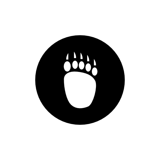 Animal single footprint in a circle