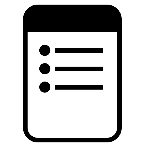 Notepad variant with rounded edges