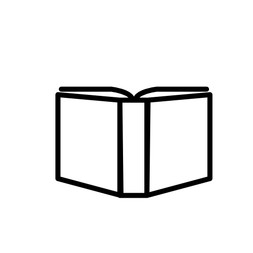 Open book outline variant inside a circle