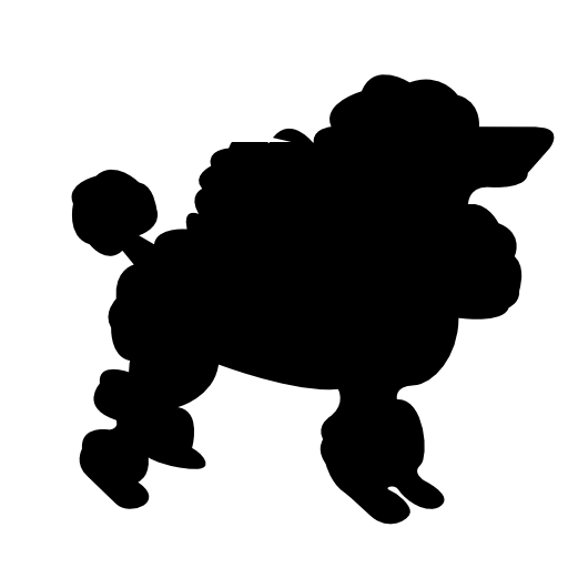 Shaggy dog silhouette