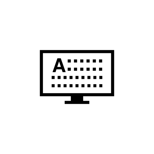 Computer monitor with text