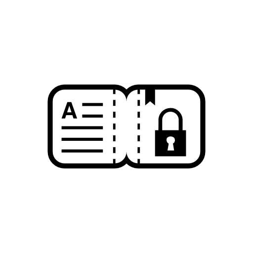 Book of small size with padlock