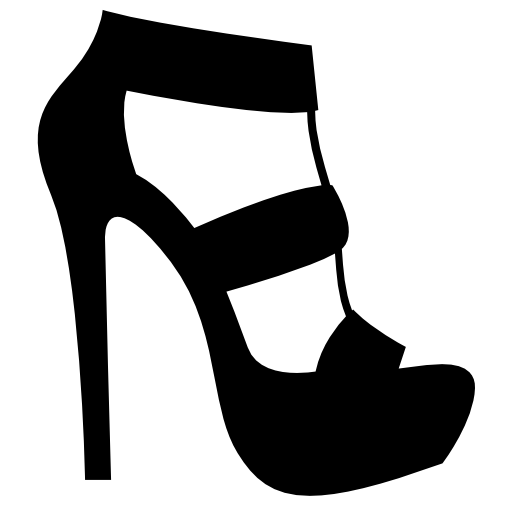 Triple strap platform heels